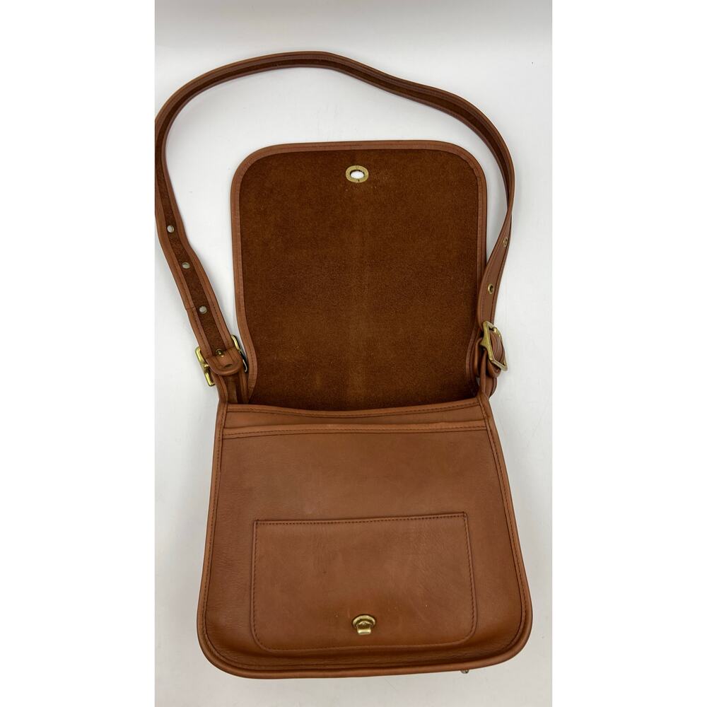 Vintage 90sCoach Stewardess Bag British Tan Leather Handbag Crossbody - Picture 4 of 13